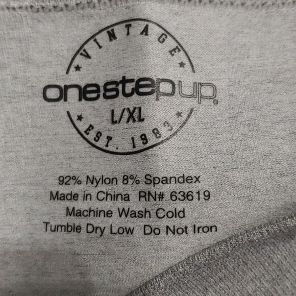 One Step Up gray seamless bike shorts  Sz l/xl - Picture 4 of 4